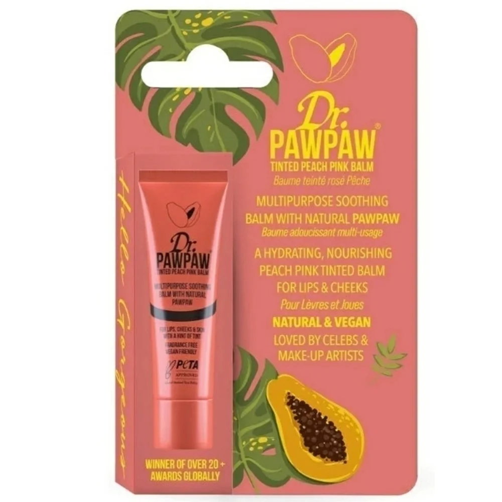 DR PAWPAW Lip Balm Healing Peach Pink New